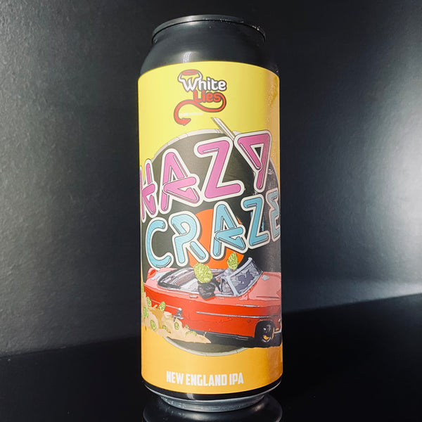 A can of White Lies Brewing Company, Hazy Craze, 500ml from My Beer Dealer.