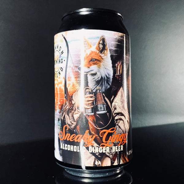 A can of Common Ground Brewing, Sneaky Gingy, 375ml from My Beer Dealer.