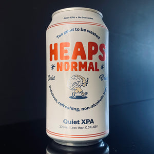 A can of Heaps Normal, Quiet XPA Alc-Free, 355ml from MY Beer Dealer