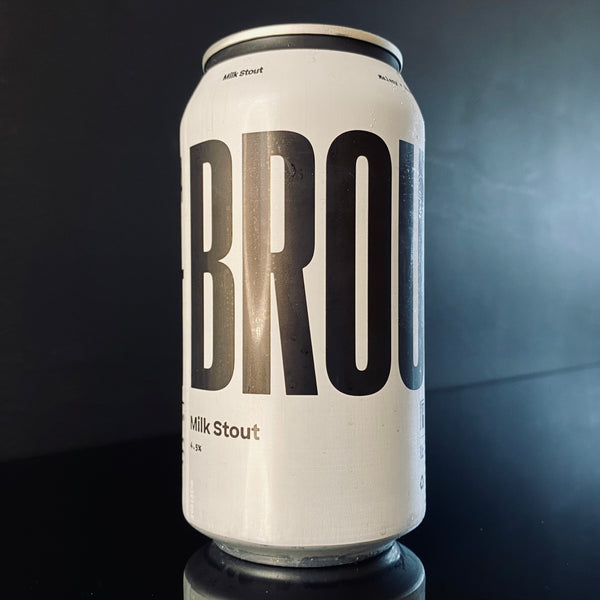 A can of Brouhaha Brewery, Milk Stout, 375ml from My Beer Dealer.
