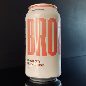 A can of Brouhaha Brewery, Strawberry & Rhubarb Sour, 375ml from My Beer Dealer.