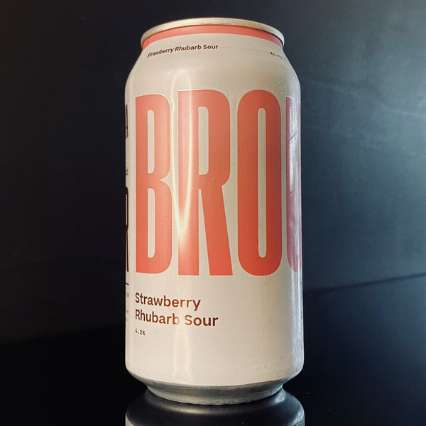 A can of Brouhaha Brewery, Strawberry & Rhubarb Sour, 375ml from My Beer Dealer.