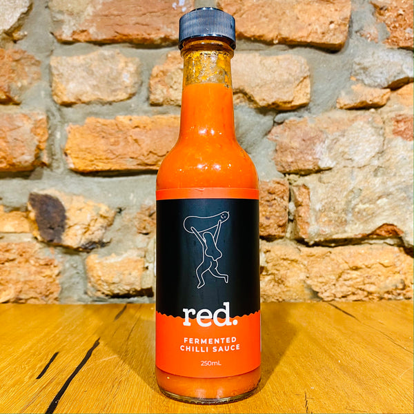 A bottle  of The Village Pickle, Red Fermented Chilli Sauce, 250g