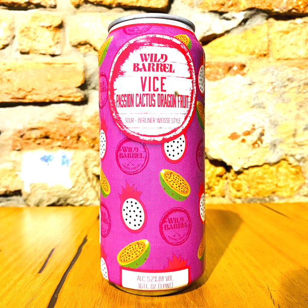 Wild Barrel, Vice Passion Cactus Dragon Fruit , 473ml