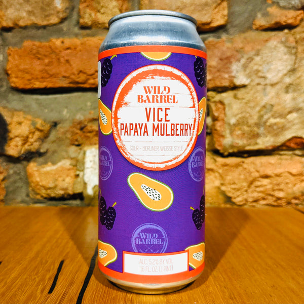Wild Barrel, Vice Papaya & Mulberry, 473ml