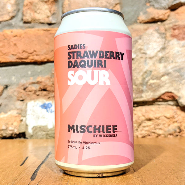 Wicked Elf Beer, Mischief Strawberry Daiquiri Sour, 375ml