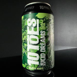 A can of 10 Toes, Lucid Dreams: WCIPA, 375ml on a dark background from My Beer Dealer.