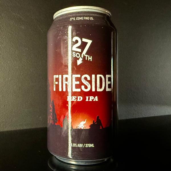 A can of 27 South Brewing, Fireside Red IPA from My Beer Dealer.