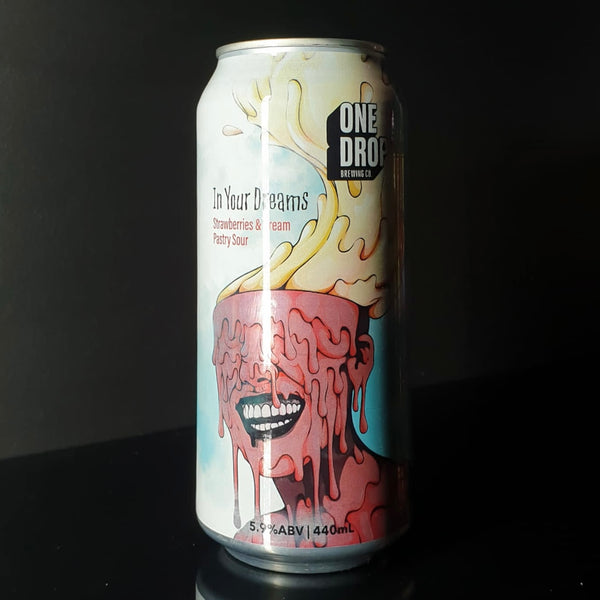 One Drop Brewing Co, In Your Dreams Strawberries And Cream Pastry Sour, 440ml