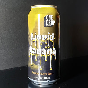 A can of a One Drop Brewing Co., Liquid Banana Fruited Pastry Sour, 440ml from My Beer Dealer