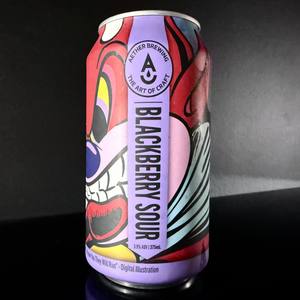 Colorful can of Aether Brewing Blackberry Sour beer on a dark background from My Beer Dealer.