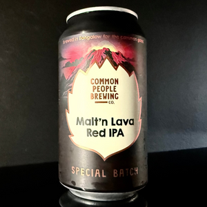 Can of Malt'n Lava Red IPA from Common People Brewing Co. on a dark background from My Beer Dealer.