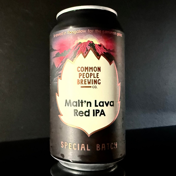 Can of Malt'n Lava Red IPA from Common People Brewing Co. on a dark background from My Beer Dealer.