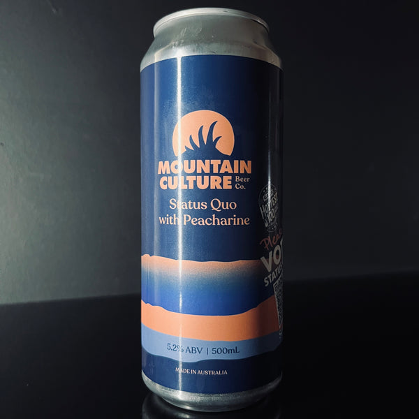Mountain Culture Beer Co., Status Quo Peacherine: Hazy Pale, 500ml
