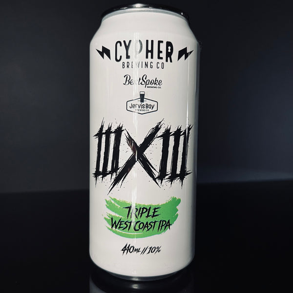 Cypher x BentSpoke x Jervis Bay, IIIXIII: Triple West Coast IPA, 440ml