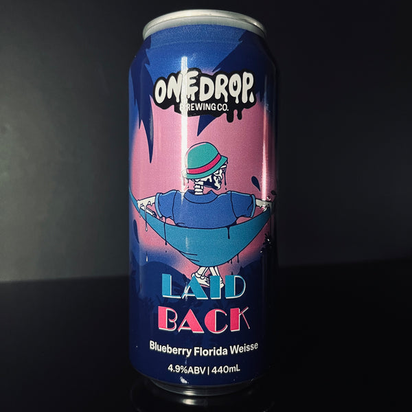 One Drop Brewing Co., Laid Back: Blueberry Flodida Weisse, 440ml