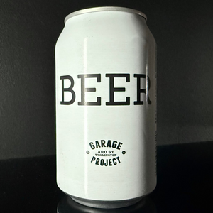 A can of Garage Project, Beer from My Beer Dealer on a dark background.