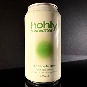 Can of hohly water pineapple lime flavor on a dark background from My Beer Dealer.