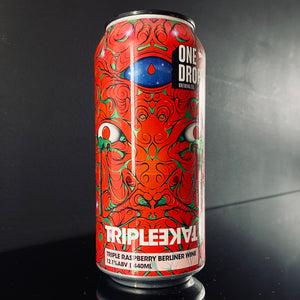 A can of One Drop Brewing Co., Raspberry Triple Take Imperial Sour, 440ml from My Beer Dealer.