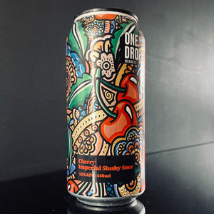 A can of One Drop Brewing Co., Cherry Imperial Slushy Sour, 440ml from My Beer Dealer.
