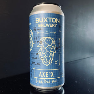 A can of Buxton Brewery, AXE^X, 440ml from My Beer Dealer.