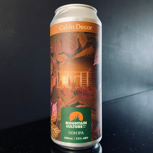 A can of Mountain Culture Beer Co., Cabin Decor, 500ml from My Beer Dealer.