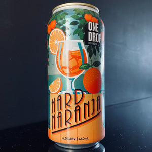 A can of One Drop Brewing Co., Hard Naranja, 440ml from My Beer Dealer.