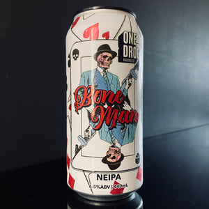 A can of One Drop Brewing Co., Bone Man NEIPA, 440ml from My Beer Dealer.