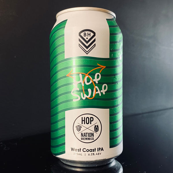 A can of Black Hops x Hop Nation, Hop Swap, 375ml from My Beer Dealer.