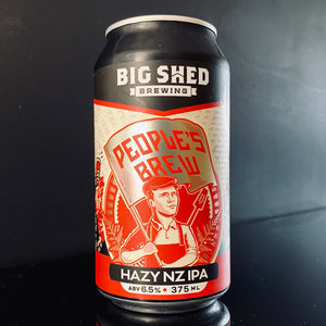 A can of Big Shed, People's Brew Hazy NZ IPA, 375ml from My Beer Dealer.