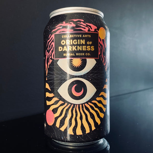 A can of Collective Arts Brewing, Origin Of Darkness w/ Coffee & Pecan, 355ml from My Beer Dealer.