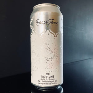 A can of Phase Three Brewing, DDH Trio of Stars, 473ml from My Beer Dealer. 