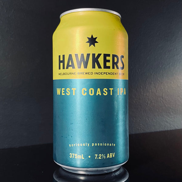 A can of Hawkers, West Coast IPA, 375ml from My Beer Dealer.