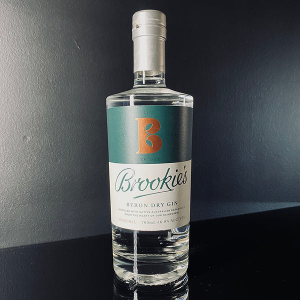 A bottle of Brookie's, Byron Dry Gin, 700ml from My Beer Dealer.