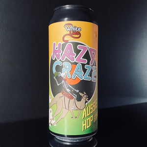 A can of White Lies Brewing Company, Hazy Craze Aussie Hop, 500ml from My Beer Dealer.