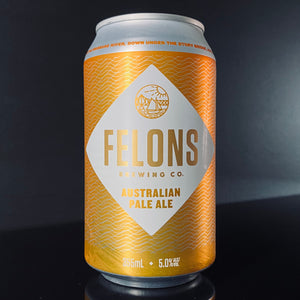 A can of Felons Brewing Co., Australian Pale Ale, 355ml from My Beer Dealer.