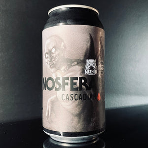 A can of Seven Mile Brewing Co., Nosferatu Cascadian IPA, 375ml from My Beer Dealer.