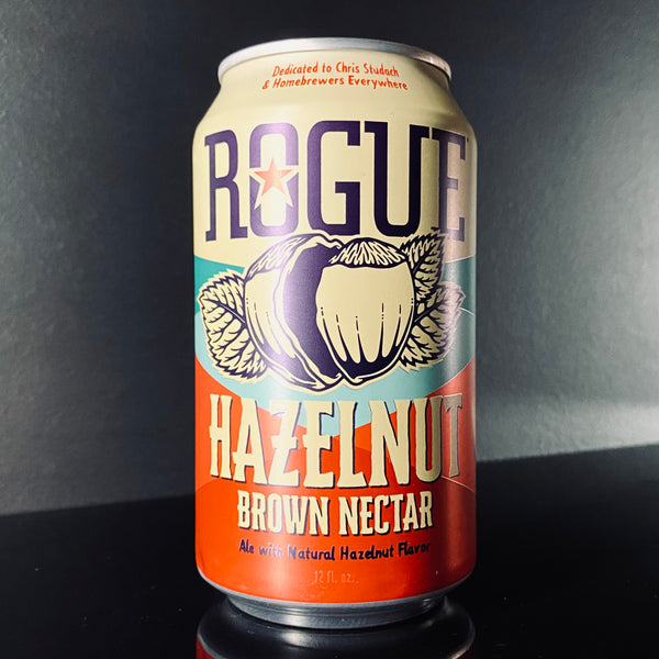 A can of Rogue Ales, Hazelnut Brown Nectar, 355ml from My Beer Dealer.