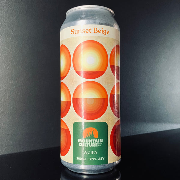 A can of Mountain Culture Beer Co., Sunset Beige, 500ml from My Beer Dealer.