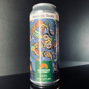 A can of Mountain Culture Beer Co., Strategic Sushi, 500ml from My Beer Dealer.