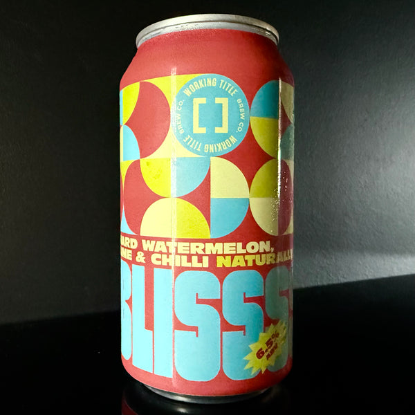 Working Title Brew Co. Bliss: Watermelon Lime Chilli Hard Soda, 375ml