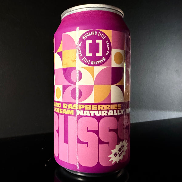 Working Title Brew Co. Bliss: Raspberries & Cream Hard Soda, 375ml
