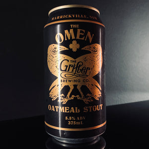 A can  of The Grifter Brewing Co., Omen, 375ml from My Beer Dealer.