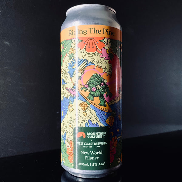 Mountain Culture x West Coast Brewing, Riding The Pine: New World Pils, 500ml