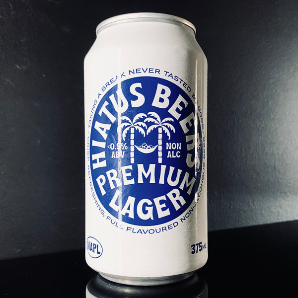 Hiatus Beers, Non-Alc Premium Lager, 375ml