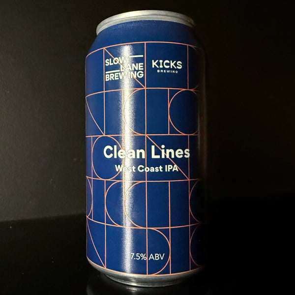 Slow Lane x Kicks, Clean Lines: West Coast IPA, 375ml