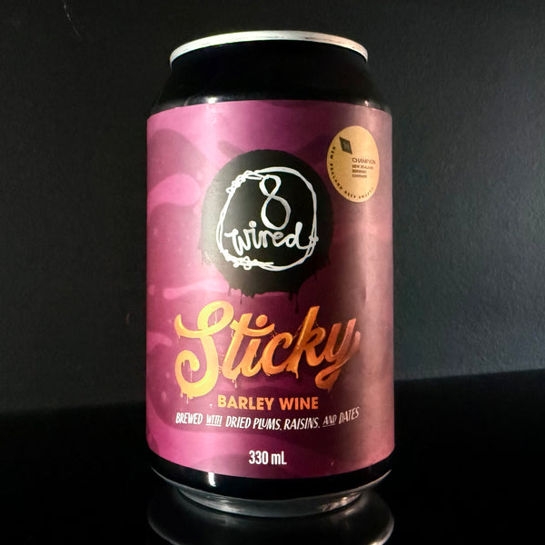 8 Wired, Sticky: Barleywine w/ Plum, Dates, Raisins, 330ml