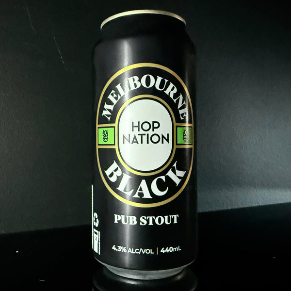 Hop Nation Brewing Co., Melbourne Black: Nitro Pub Stout, 440ml