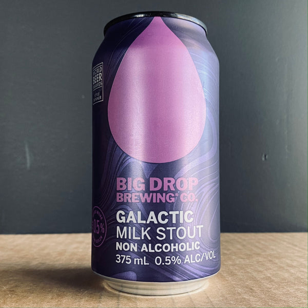 A can of Big Drop Brewing, Galactic Milk Stout Alc-Free Beer from My Beer Dealer.