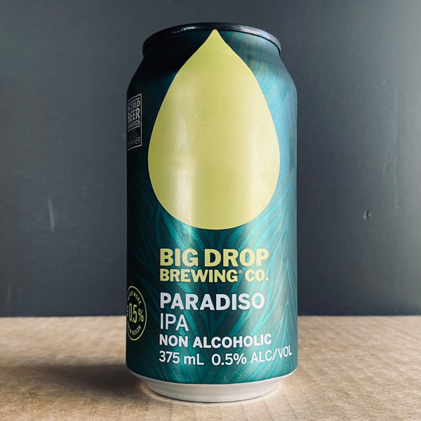 A can of Big Drop Brewing, Paradiso IPA Alc-Free beer from My Beer Dealer.